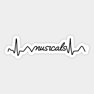 Musicals heartbeat Sticker